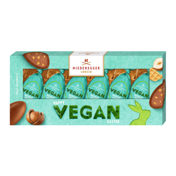 oeuf de pâques en chocolat nougat crispy wafer vegan sans lait belgique