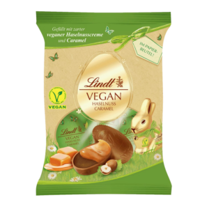 oeuf de pâques en chocolat noisette hazelnut caramel vegan sans lait belgique